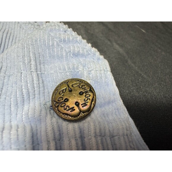 Vintage OshKosh B’gosh Baby Blue Corduroy Footed Overalls 6-9 Months Union Made - Picture 4 of 8